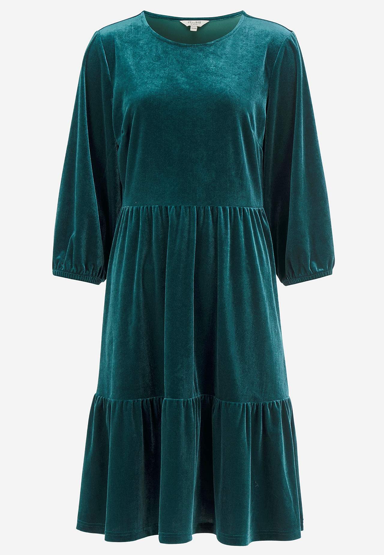 Velvet jurk met volanten