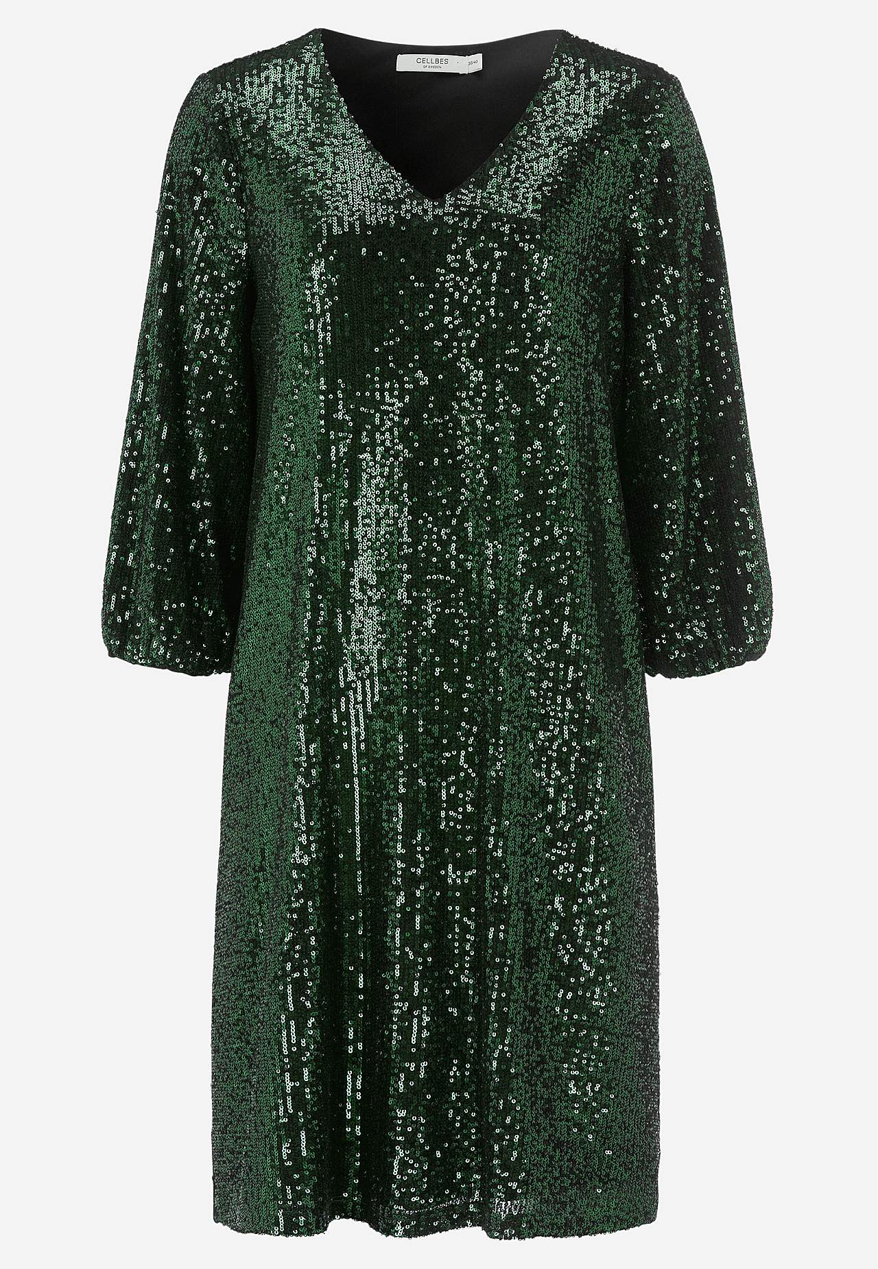 Pailettenjurk met een v-hals