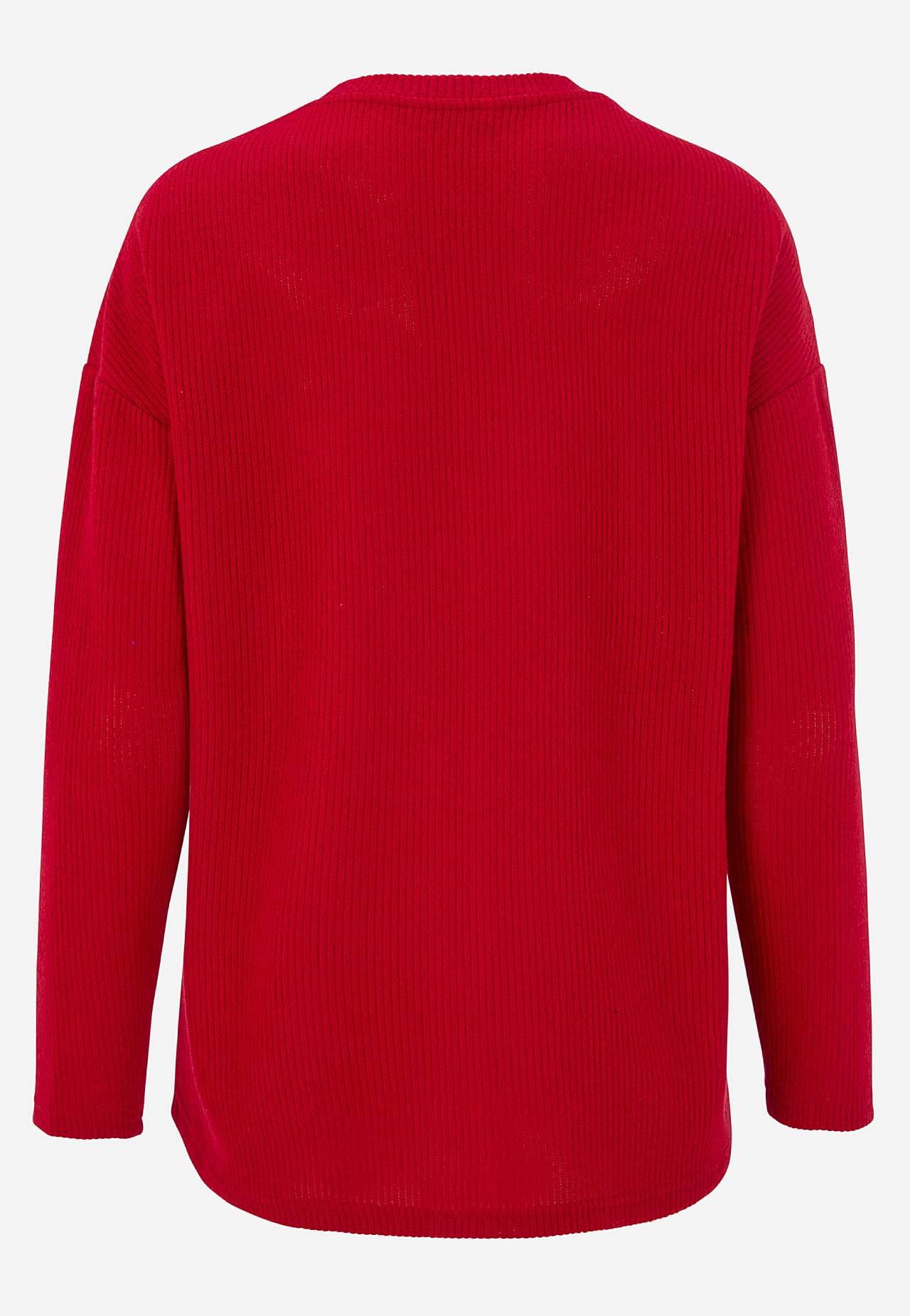 Super zachte trui met decoratieve middennaad Beata