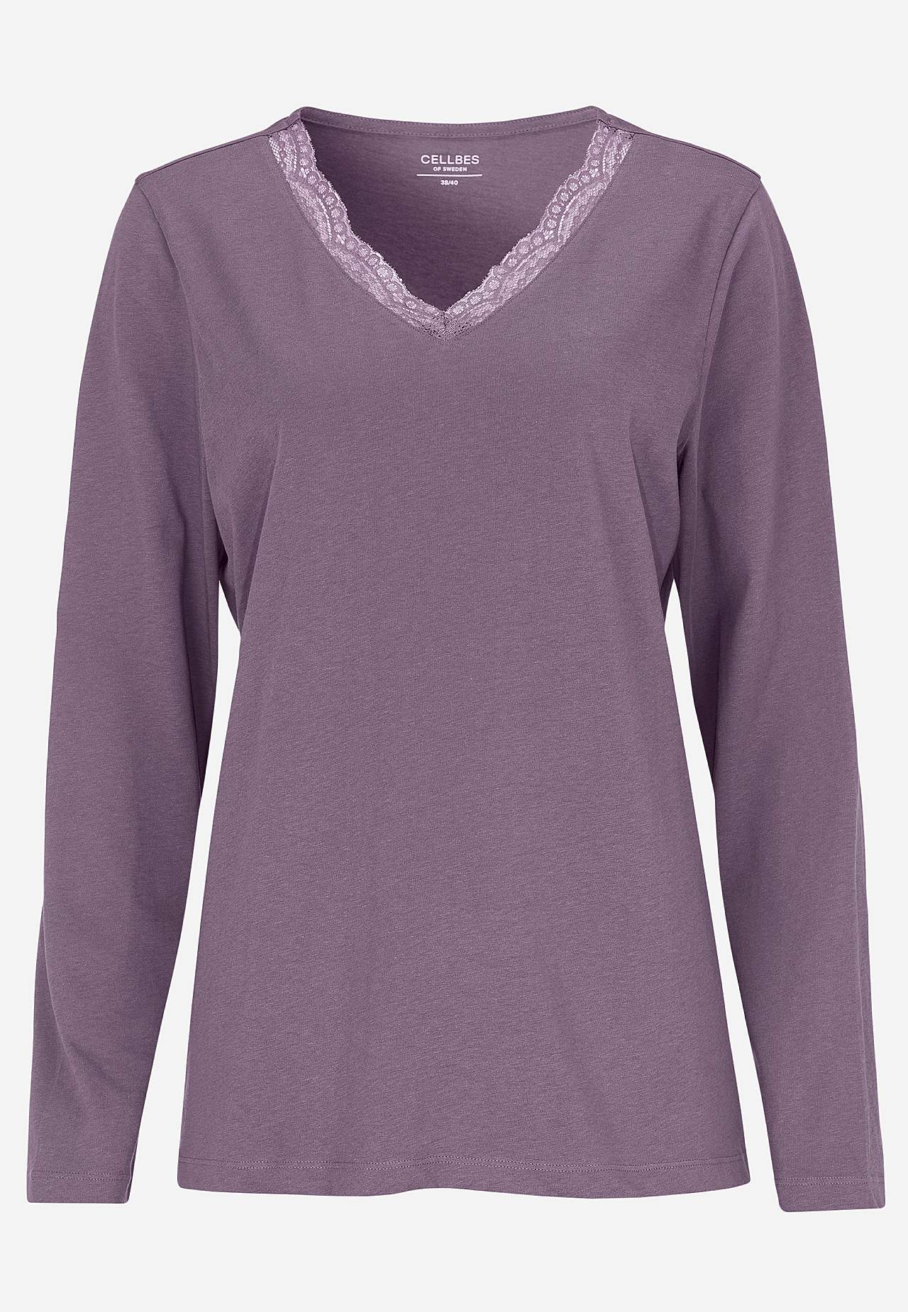 Tweedelige pyjama met kantrand