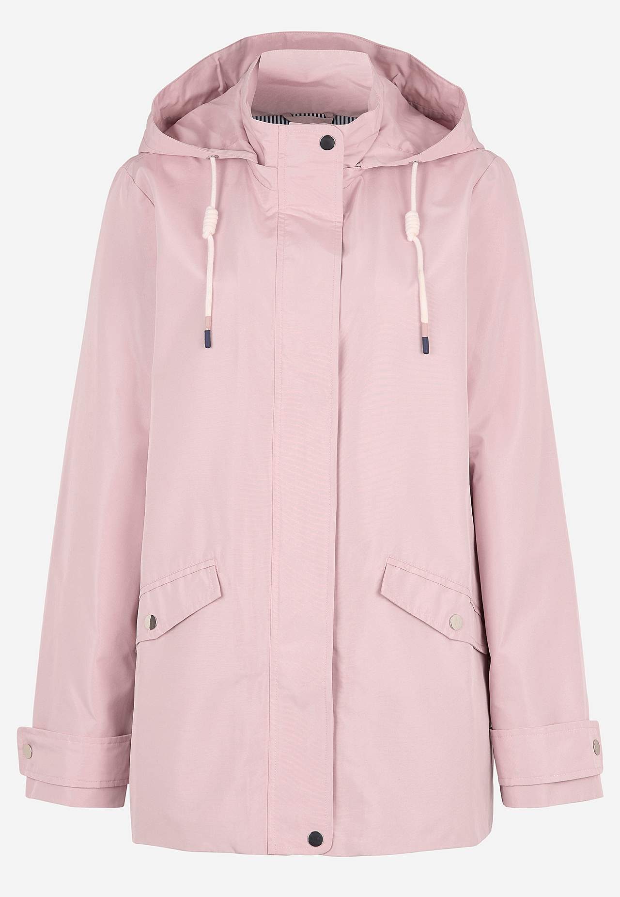 Gevoerde jas met afneembare capuchon