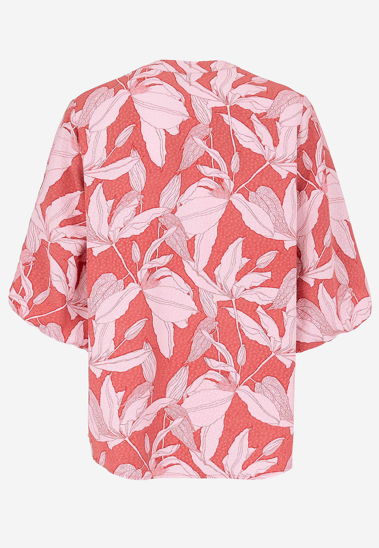 Gevlochten bloes met pofmouw