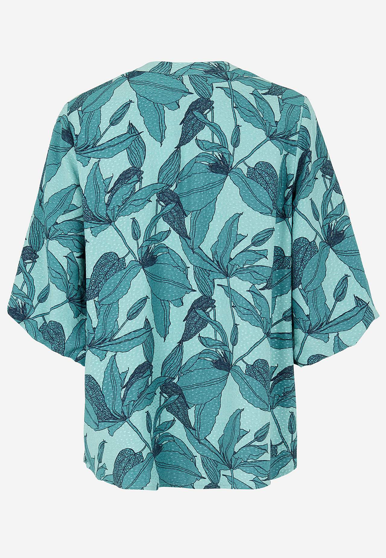 Gevlochten bloes met pofmouw