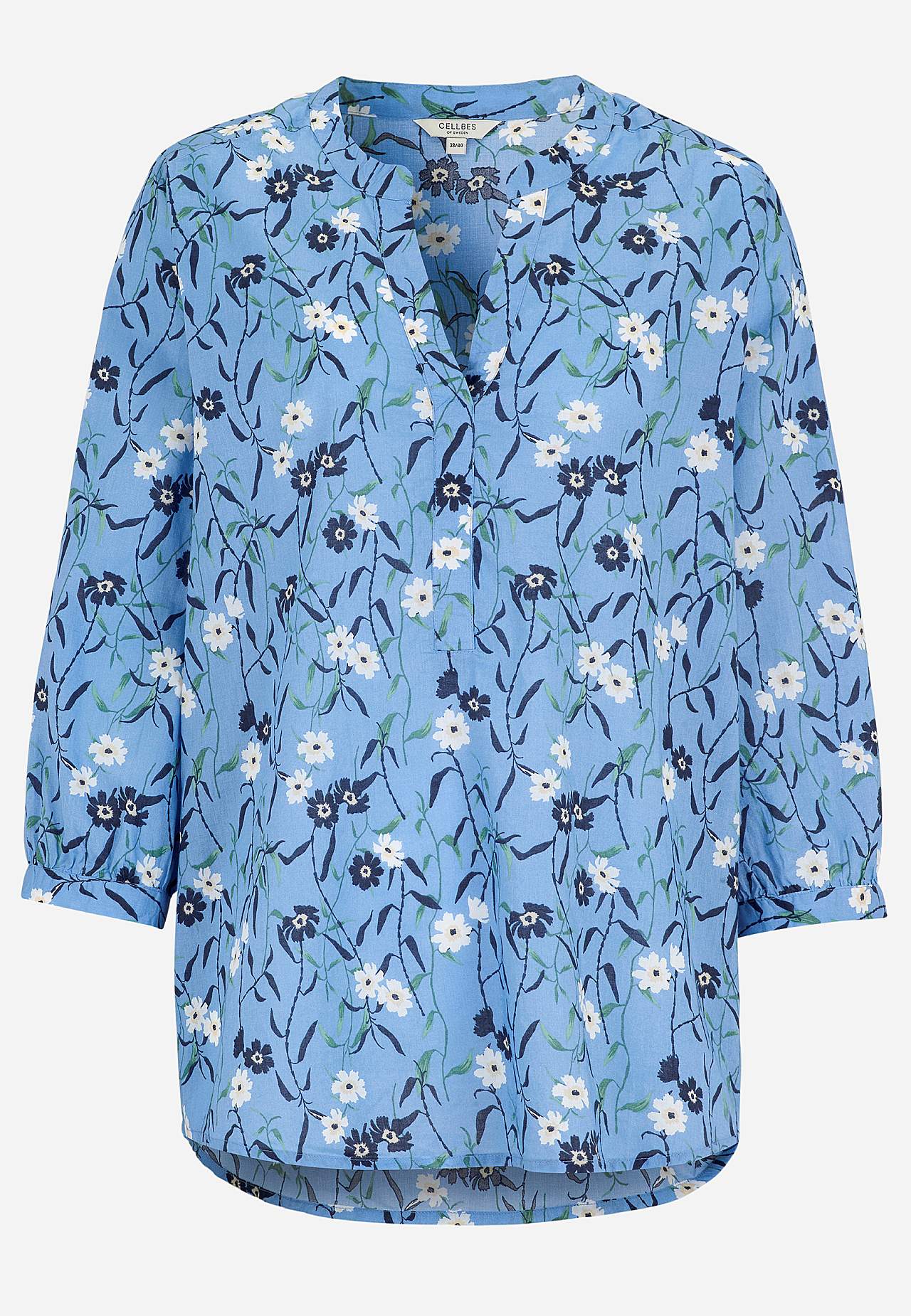 Gevlochten tuniek met een bloemenpatroon