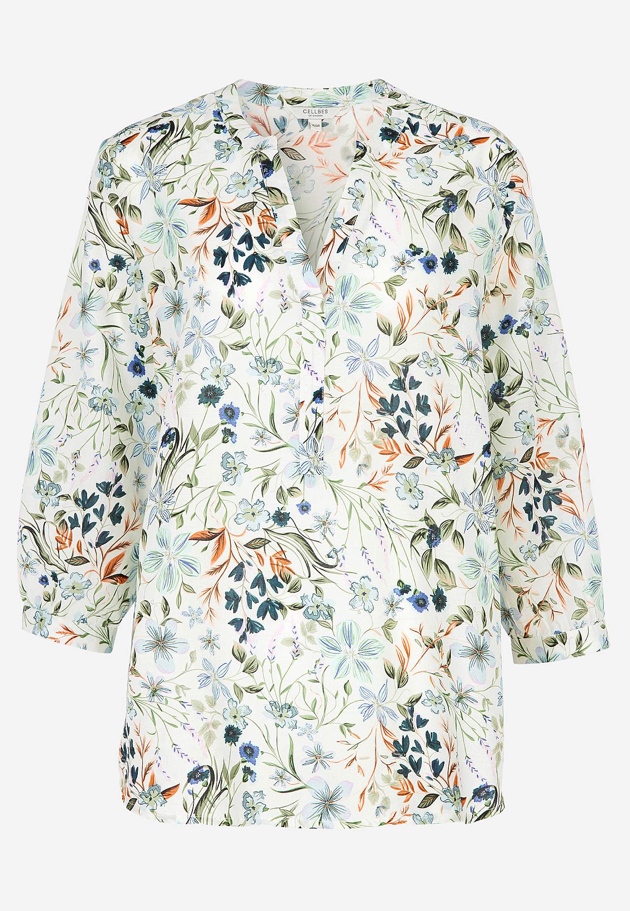 Gevlochten tuniek met een bloemenpatroon