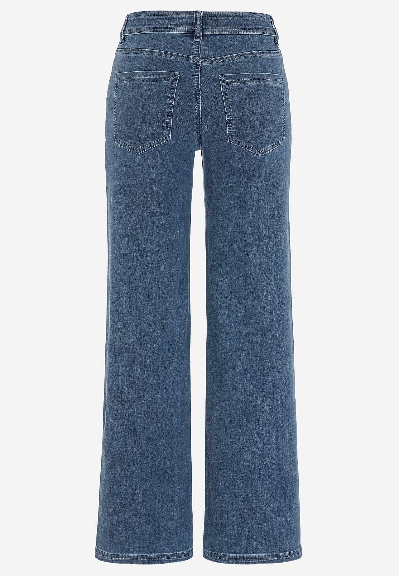 Wijde spijkerbroek van superstretch denim Sara