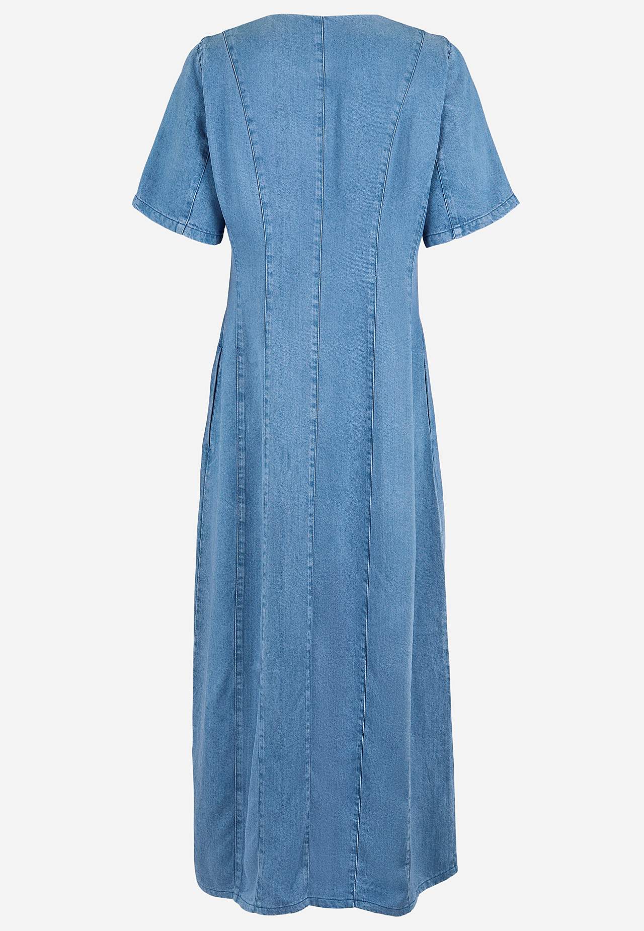 Ultra-zachte Premium denim jurk met knoppen