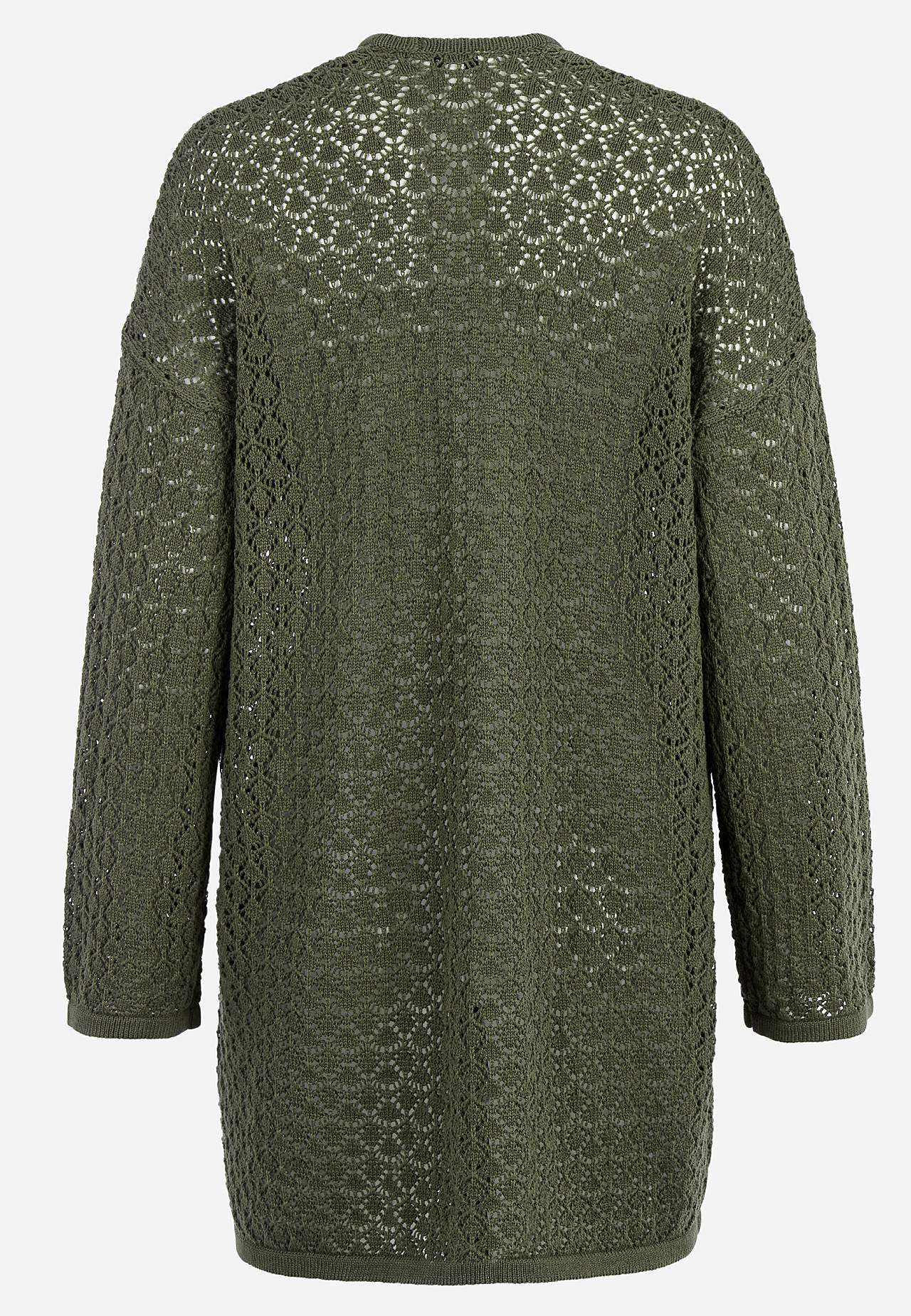 Gebreide cardigan met gatenpatroon