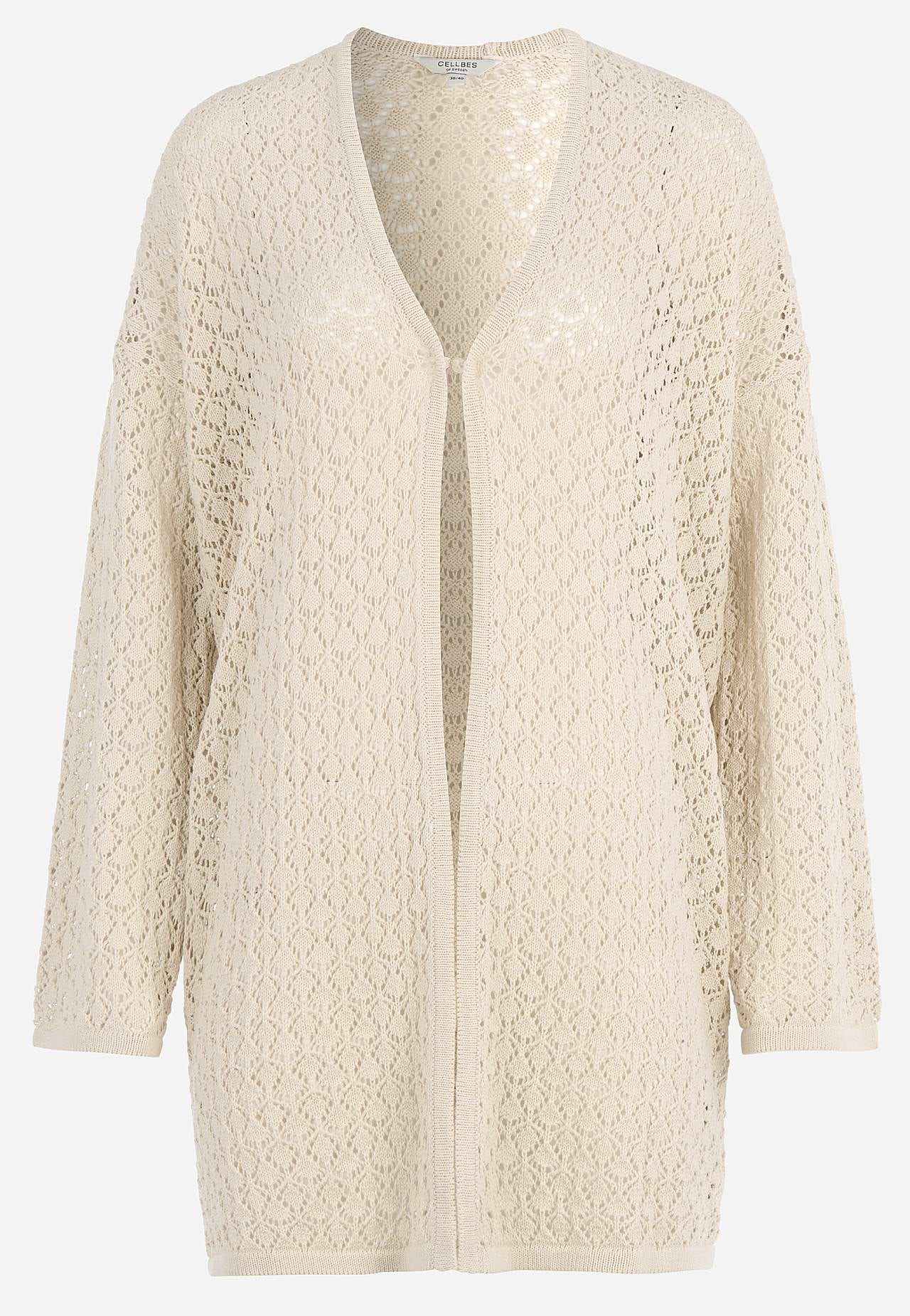 Gebreide cardigan met gatenpatroon