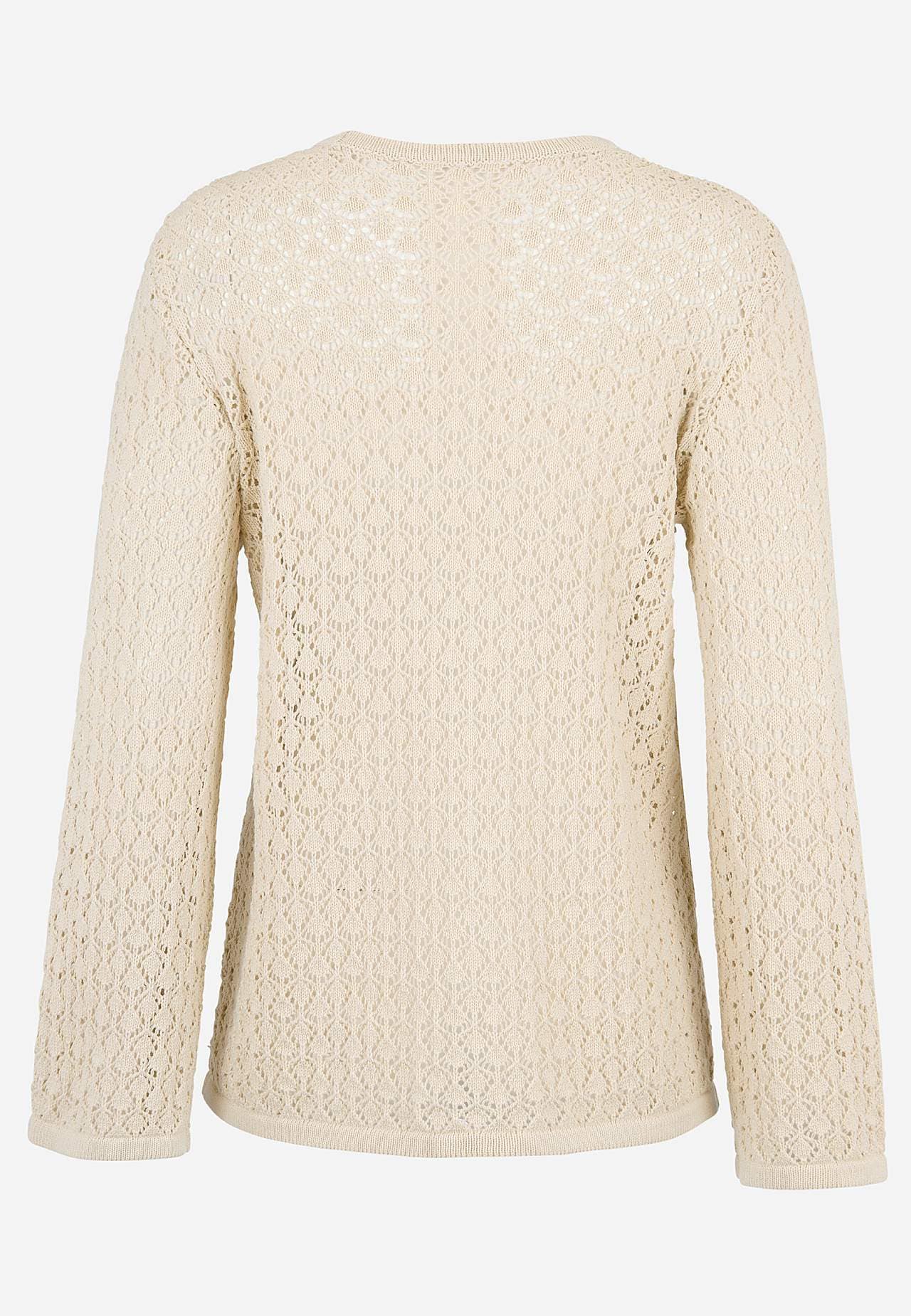 Gebreide sweater met gatenpatroon