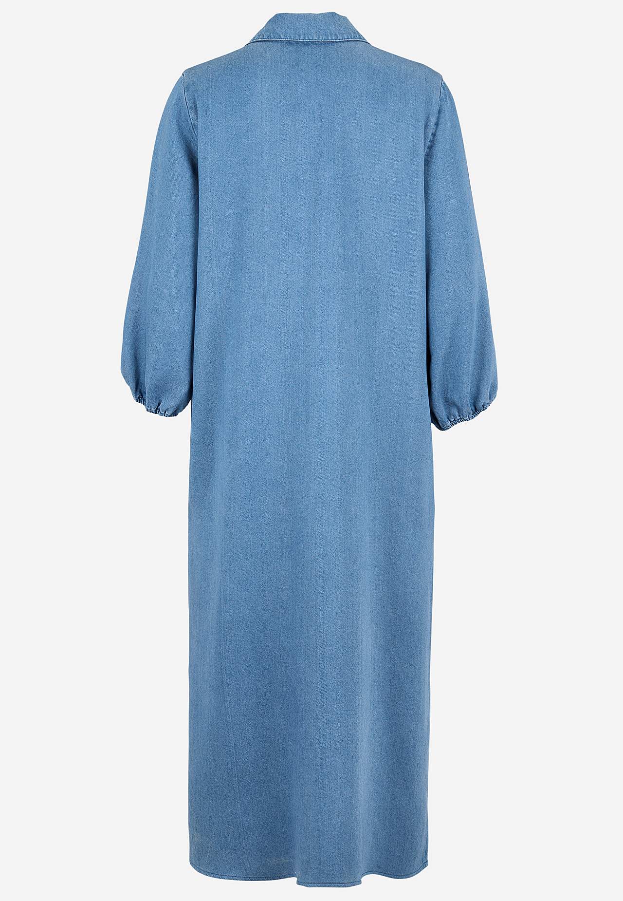 Ultra-zachte Premium denim jurk met kraag