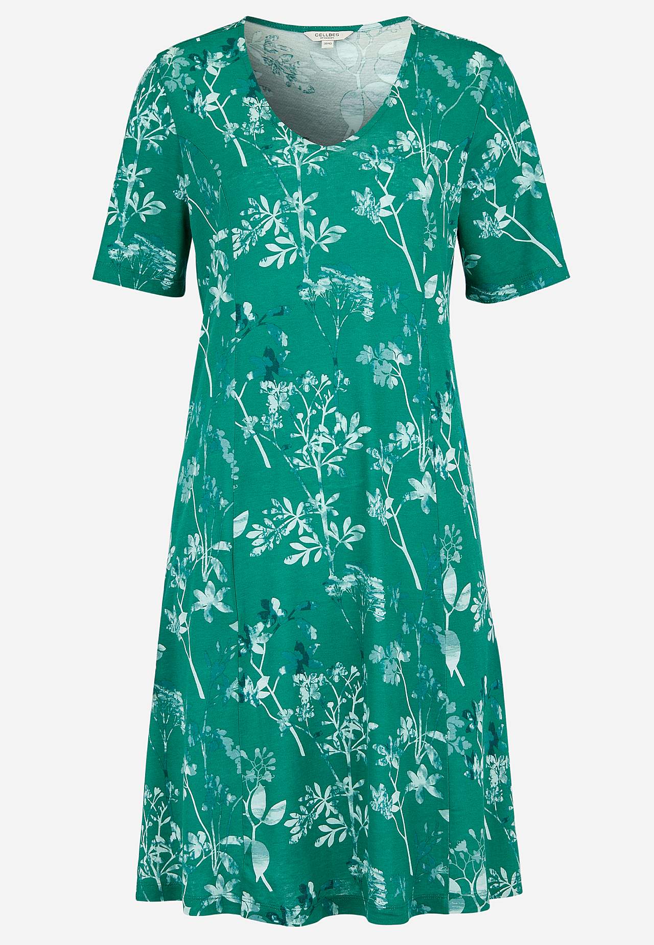 Met patroon jerseyjurk met zakken