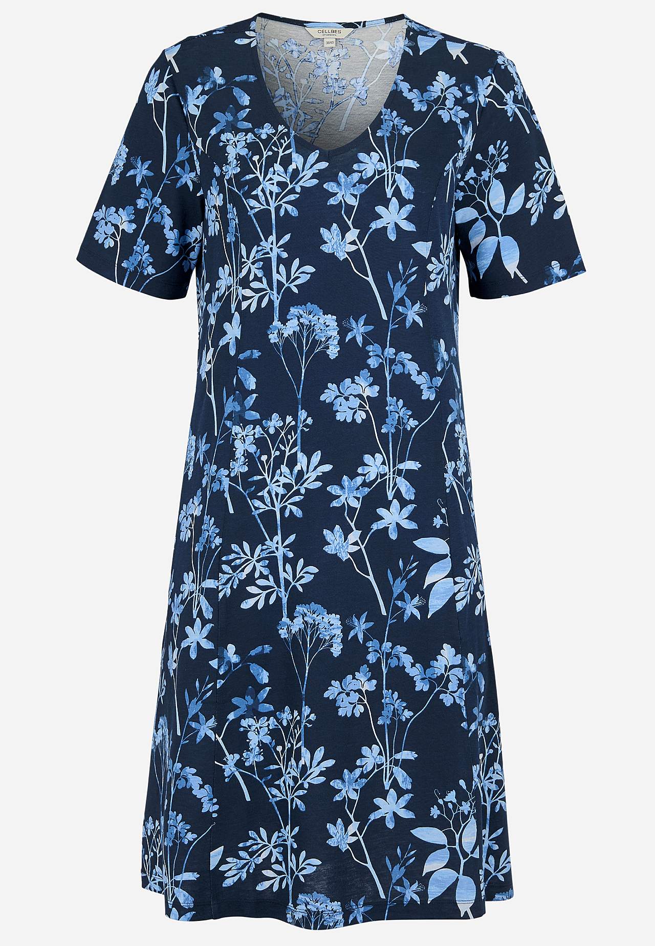 Met patroon jerseyjurk met zakken