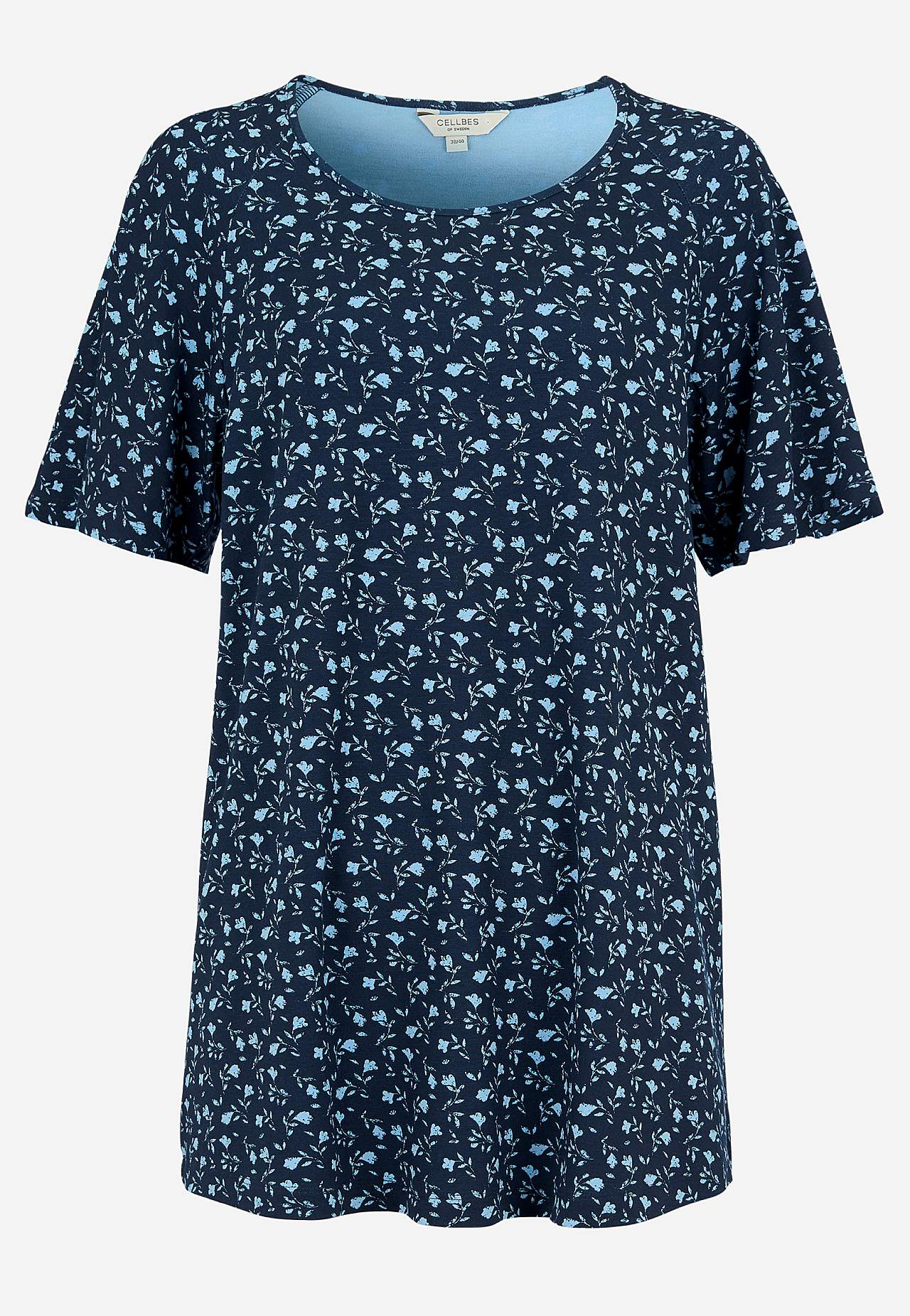 Jersey tuniek met een bloemenpatroon