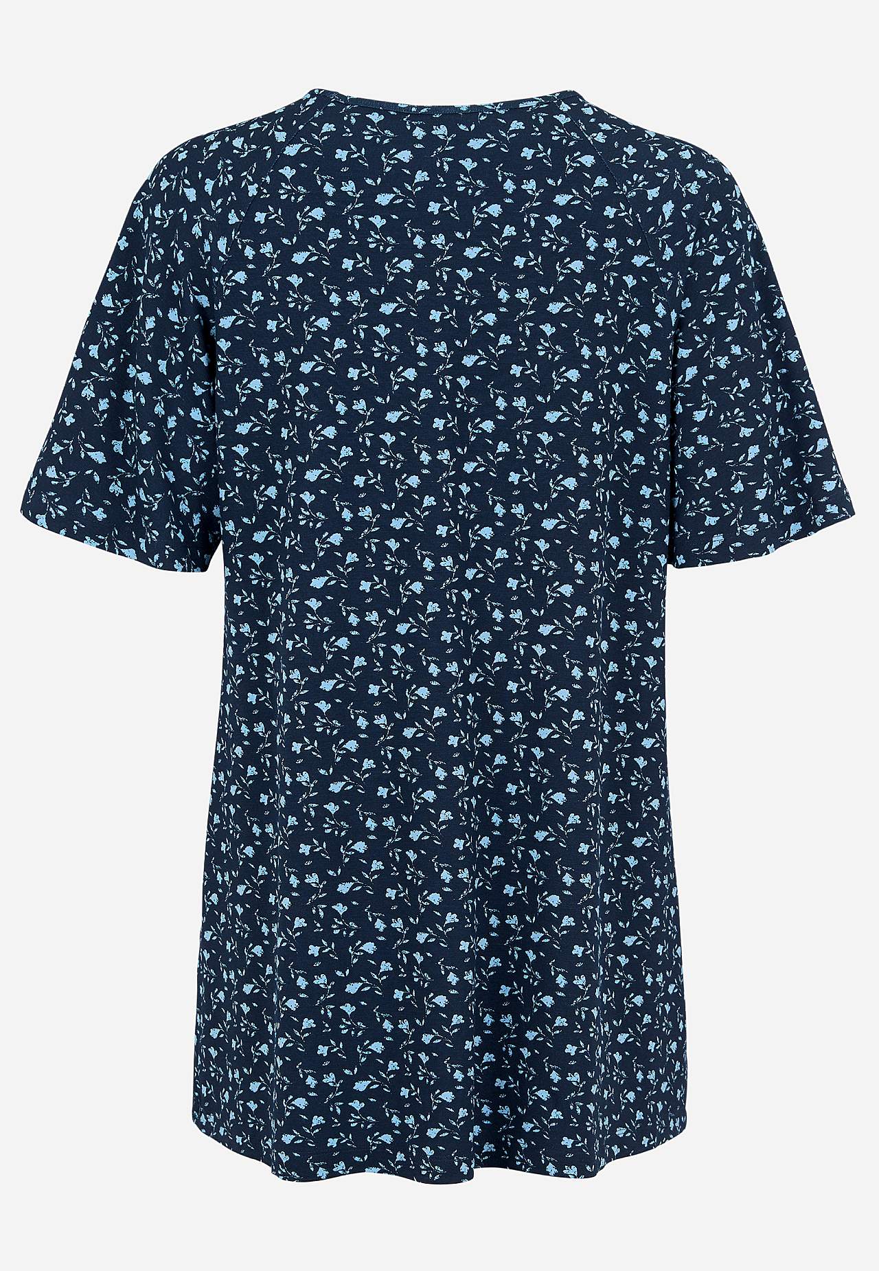 Jersey tuniek met een bloemenpatroon