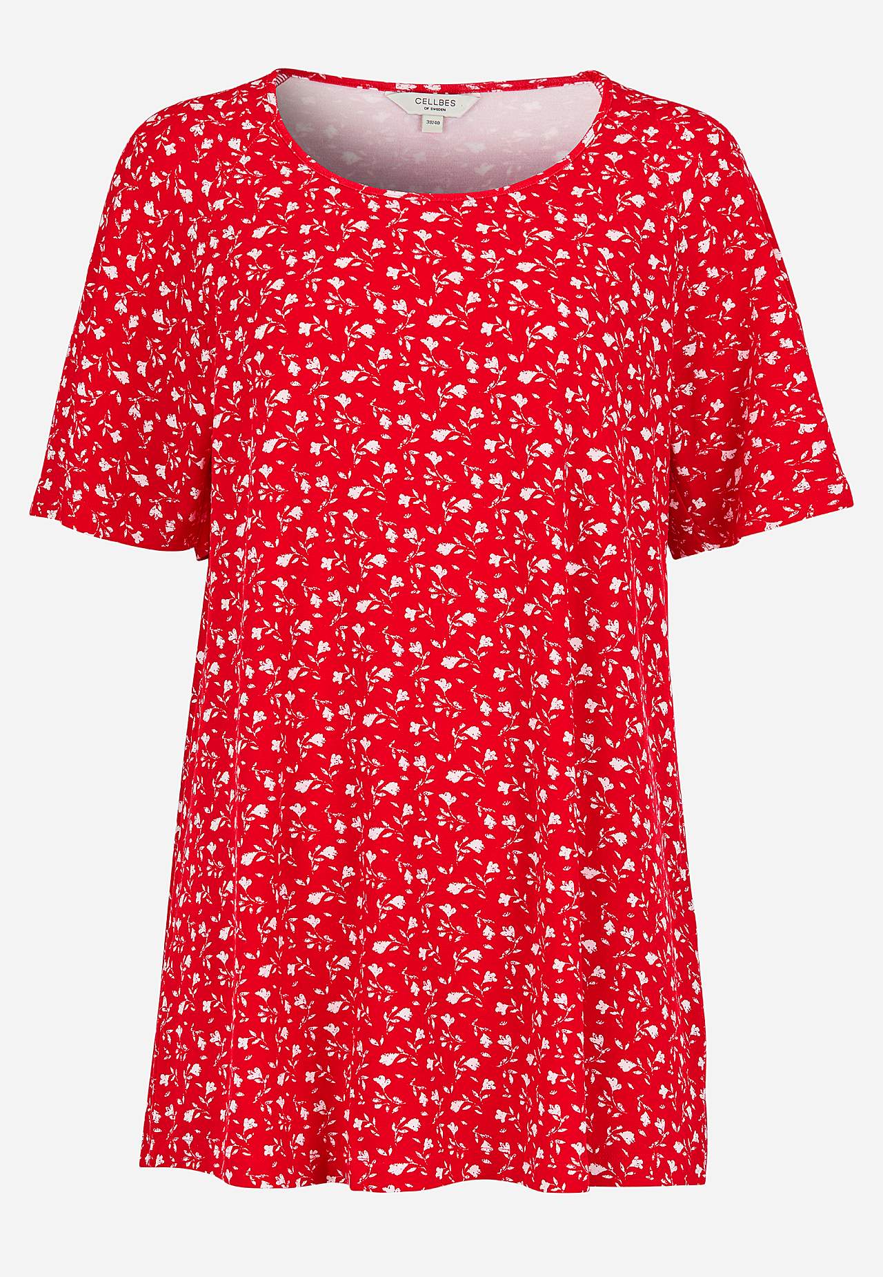 Jersey tuniek met een bloemenpatroon