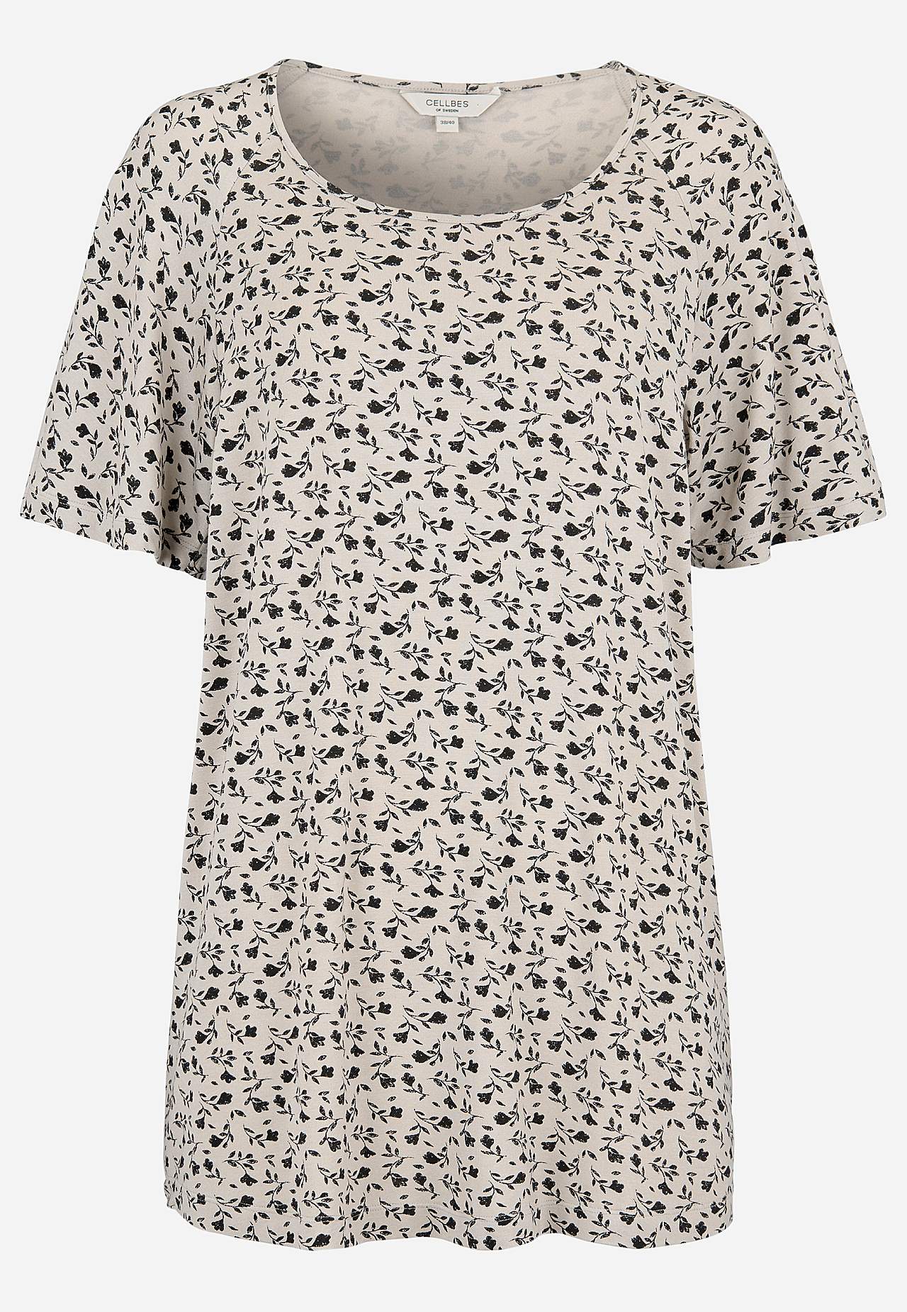 Jersey tuniek met een bloemenpatroon