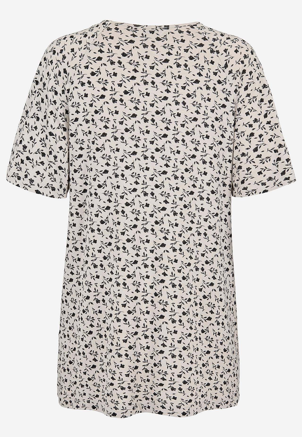 Jersey tuniek met een bloemenpatroon