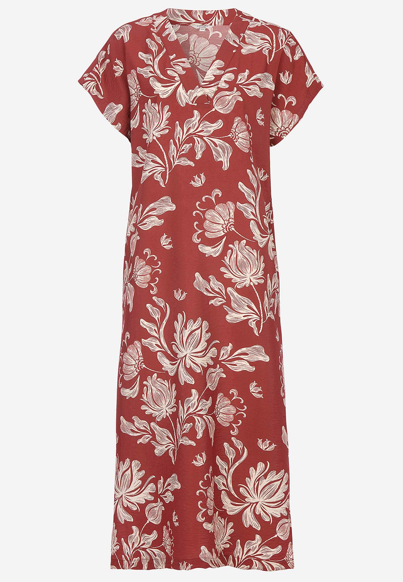 Patroonvormige jurk met zakken