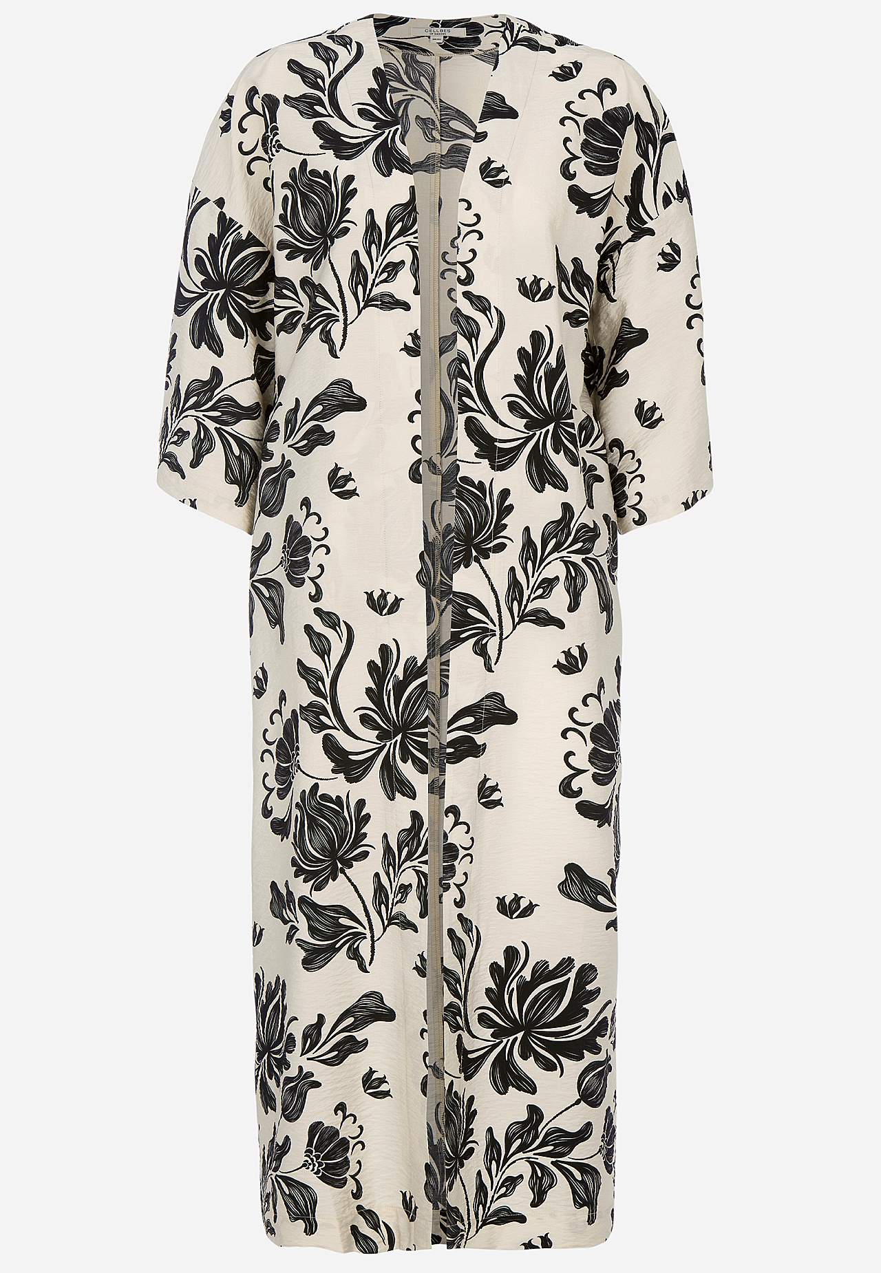 Open caftan met zakken