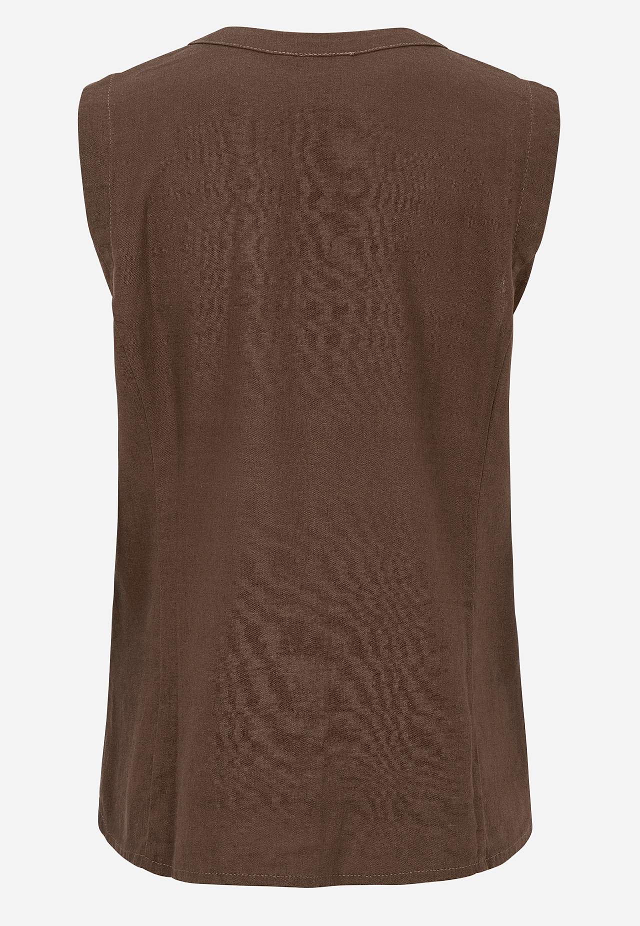 Mouwloze linnen blouse