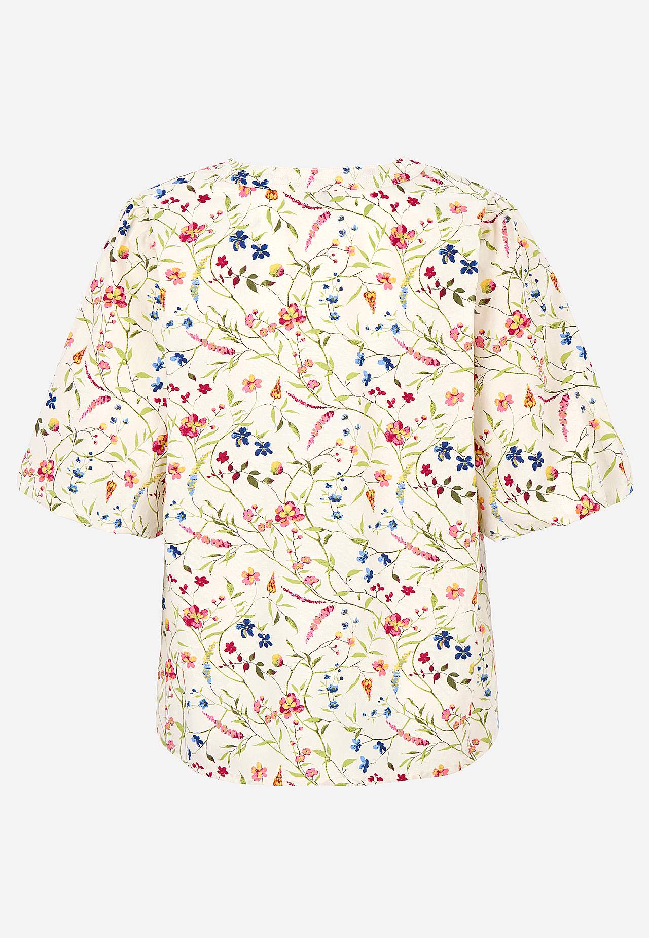 Tuniek van popelin katoen met pofmouwen