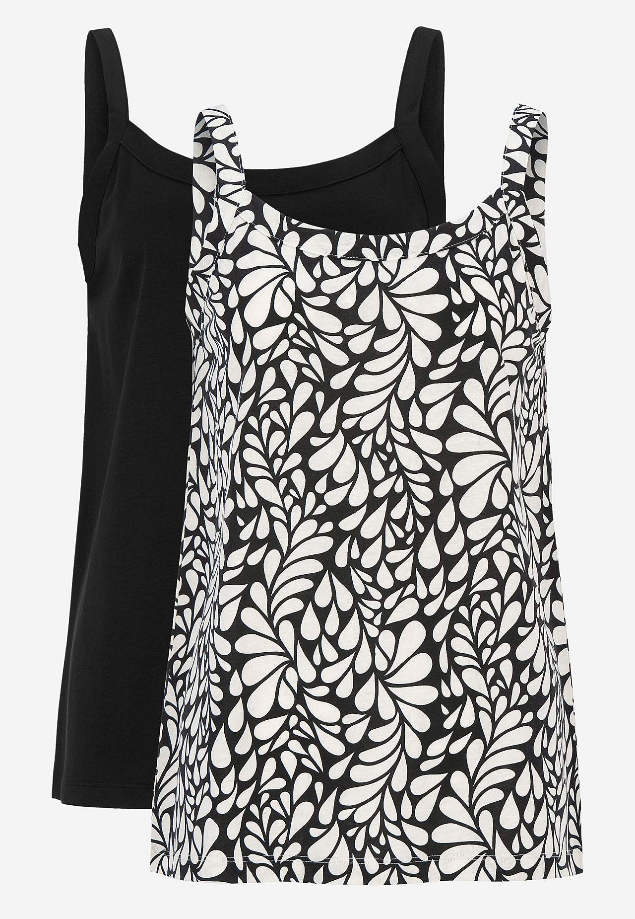Jersey tanktop van viscosemix Set van 2