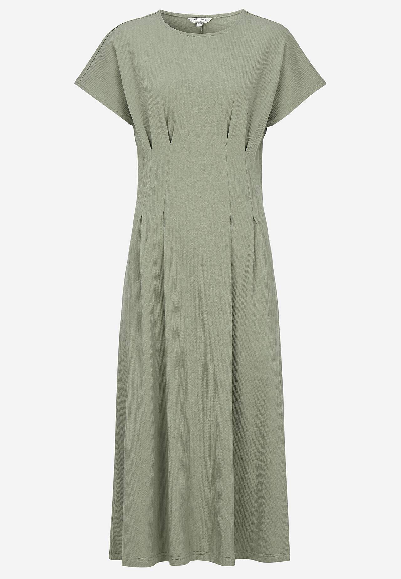 Jurk van gekreukte katoenen jersey