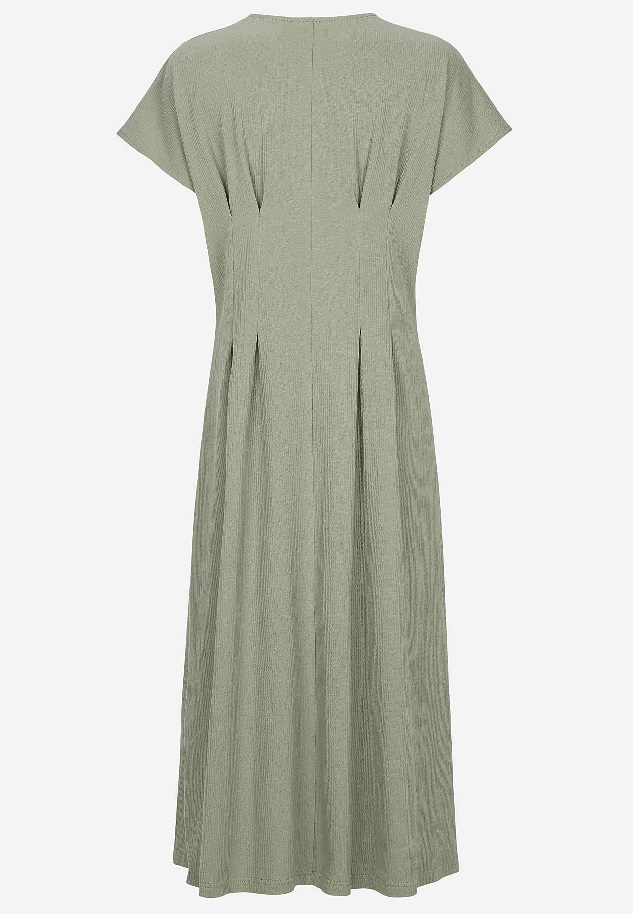 Jurk van gekreukte katoenen jersey