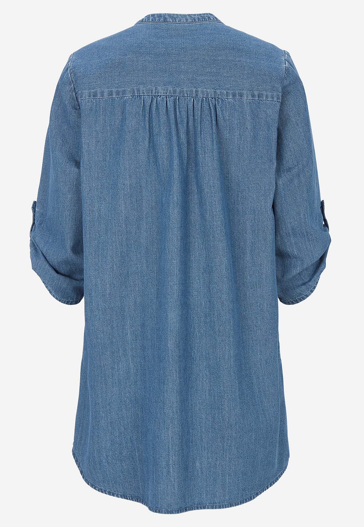 Luchtige tuniek van lichte denim met zakken