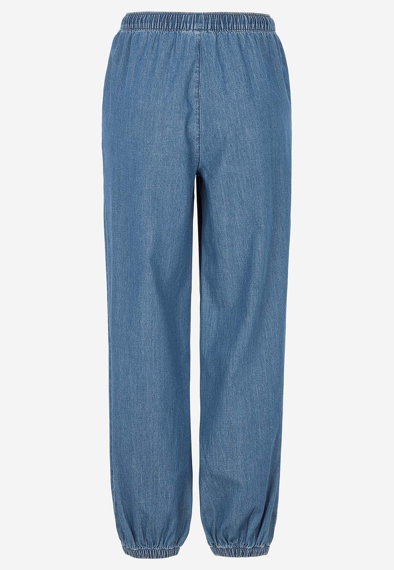 Broek van lichte denim met hoge taille