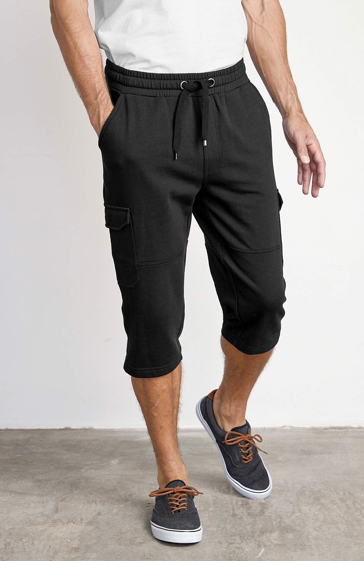 Lange sweatshirt-shorts met cargobroekzakken Smarty